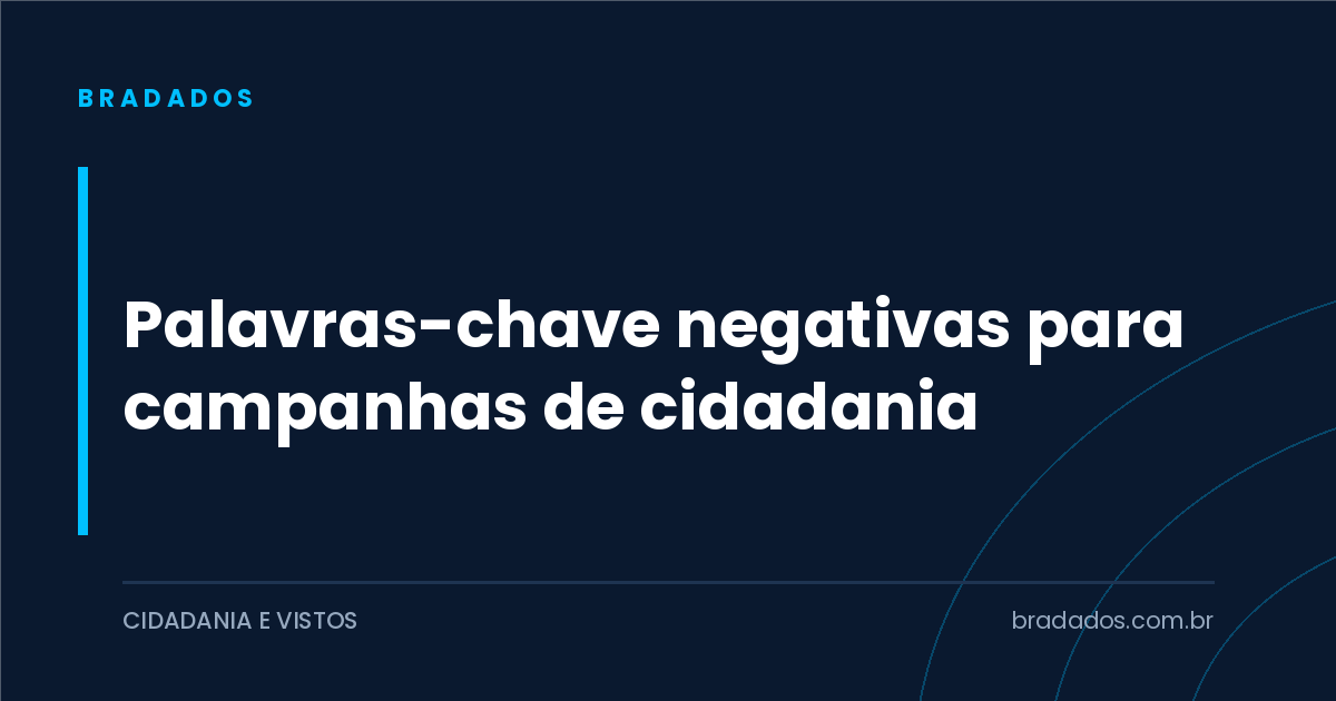 Lista de palavras-chave negativas configurada no Google Ads